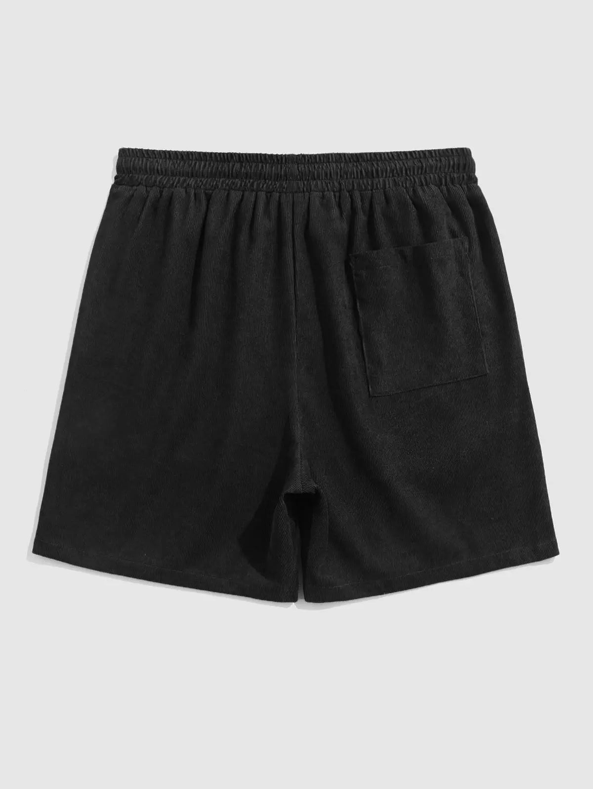 Mens Pocket Plain Corduroy Textured Shorts Kosyway