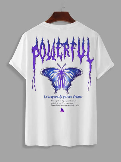 Mens Powerful Butterfly Gothic T-shirt Kosyway