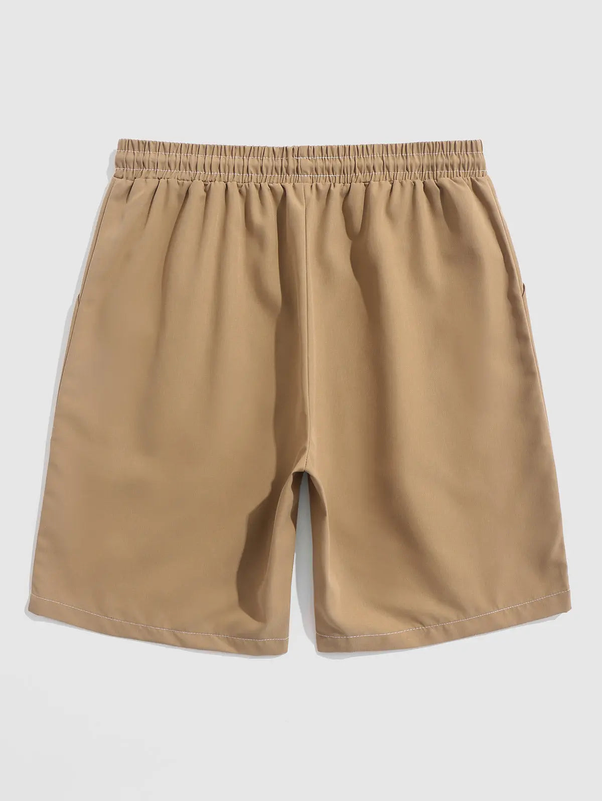 Mens Solid Color Quick Dry Basic Casual Shorts Kosyway