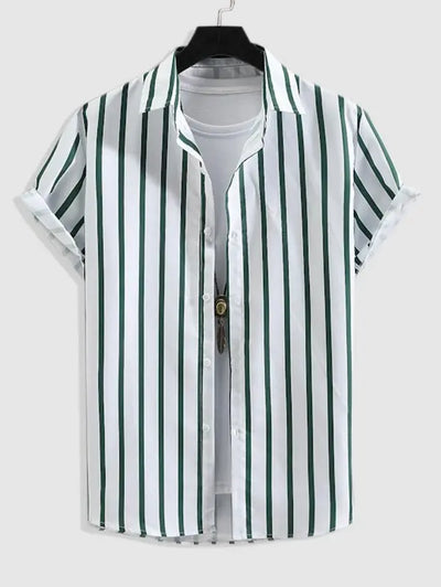 Mens Striped Button Shirt Kosyway