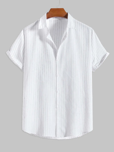 Mens Striped Pattern Casual Shirt Kosyway