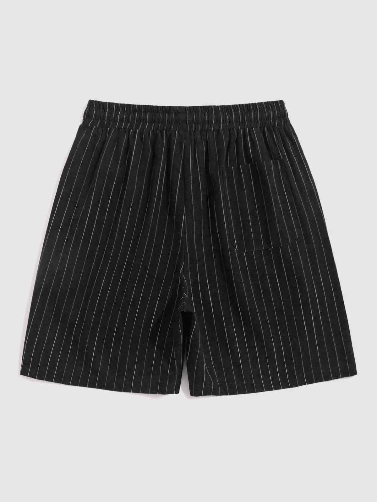 Mens Striped Pattern Drawstring Shorts Kosyway