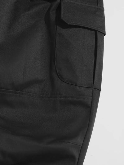 Streetwear Multi Pockets Solid Color Cargo Pants Kosyway