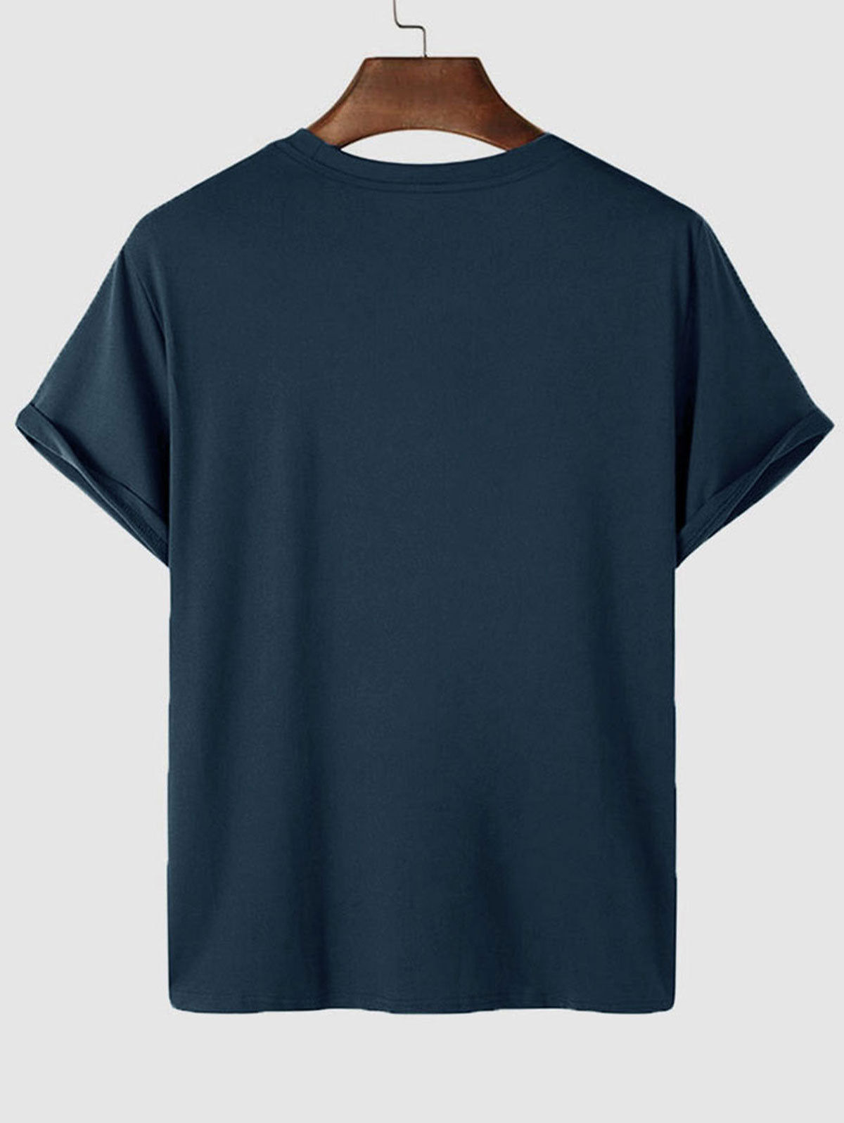 Men's Colorful Shark Fish Pattern Printed Crew Neck Short Sleeves T-shirt