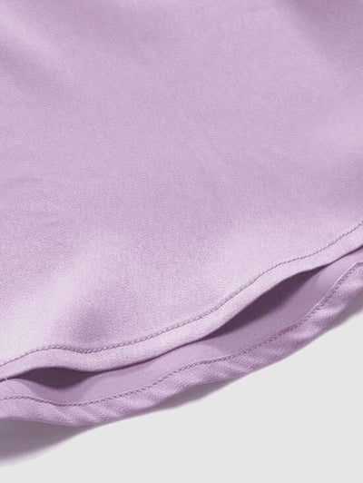 Chemise décontractée en satin de couleur unie pour hommes