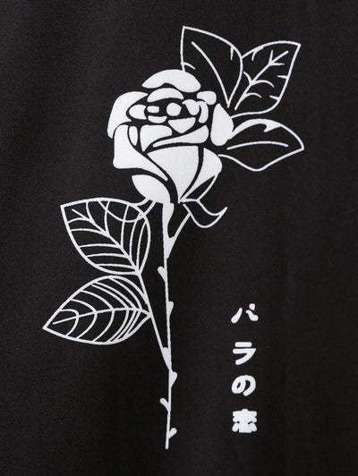 Chemise à manches courtes imprimée Graffiti Rose pour homme