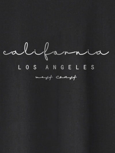 Letter California LOS ANGELES Graphic Printed Short Sleeve T-shirt