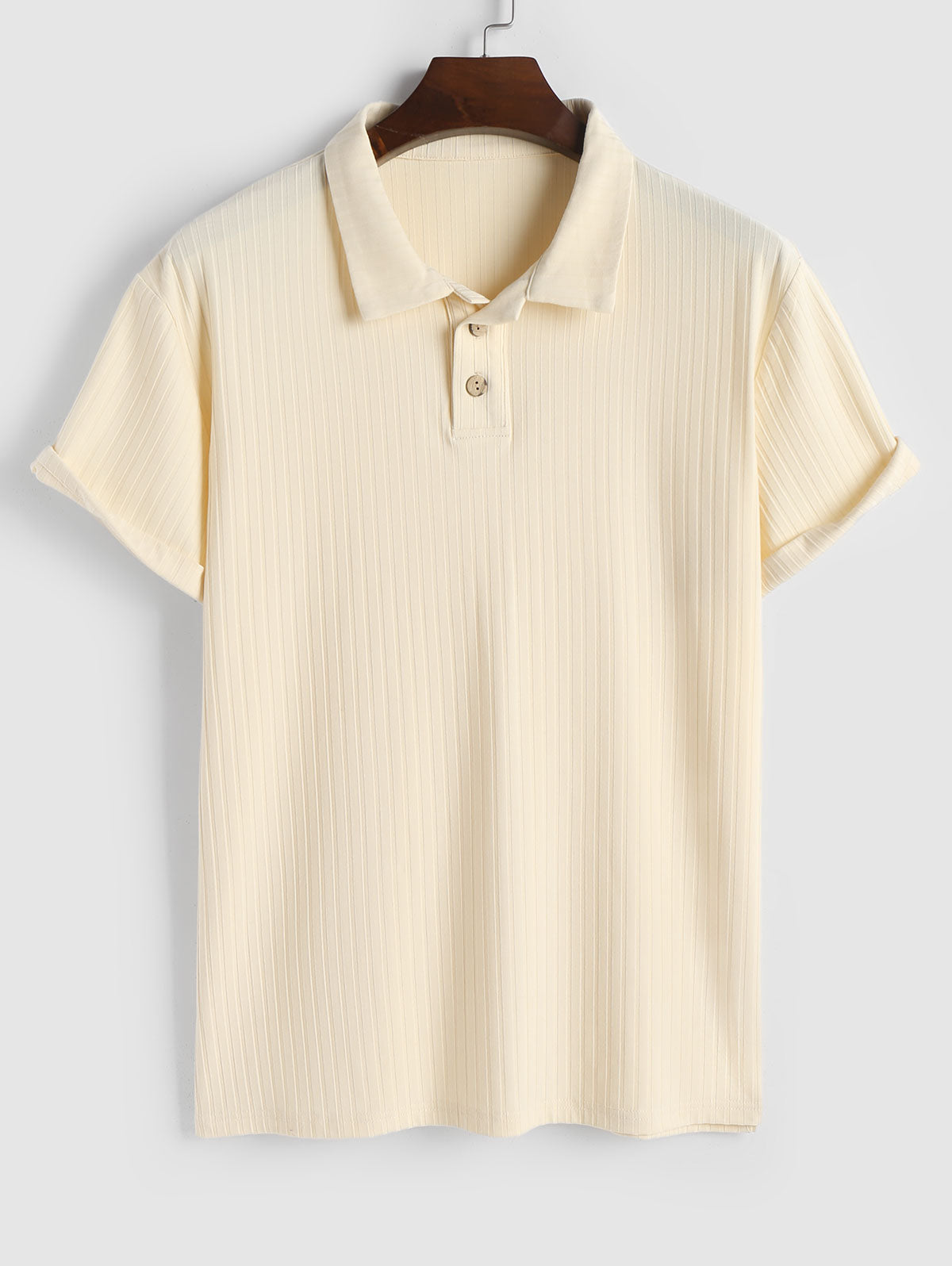 Polo texturé de couleur unie pour hommes