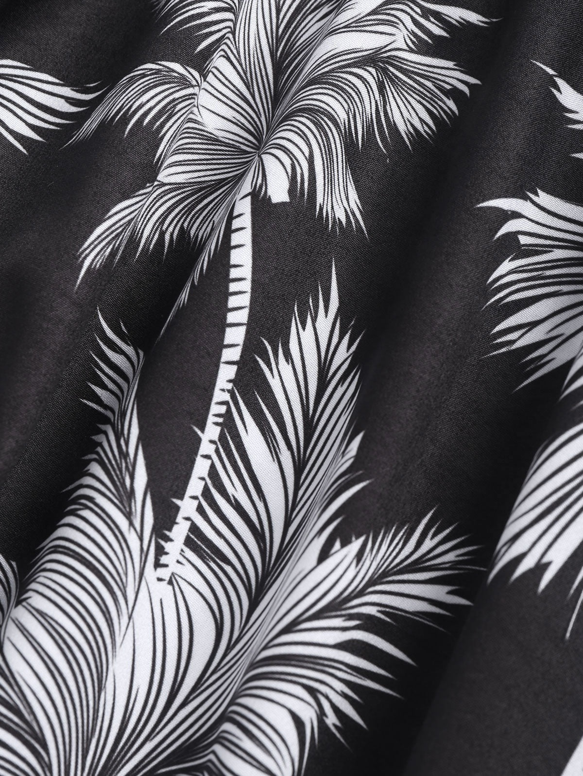 Mens Coconut Tree Print Short Sleeve Hawaiian Shirt