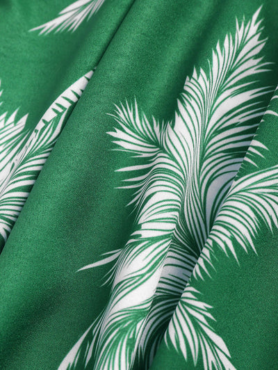 Mens Coconut Tree Print Short Sleeve Hawaiian Shirt