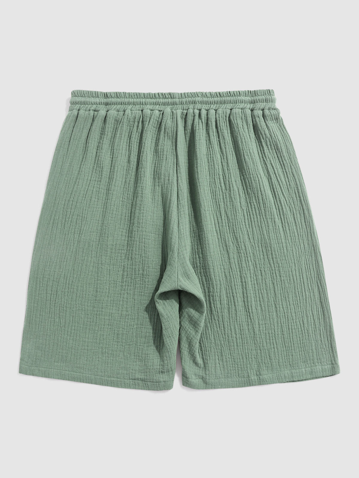 Solid Color Soft Textured Basic Drawstring Shorts