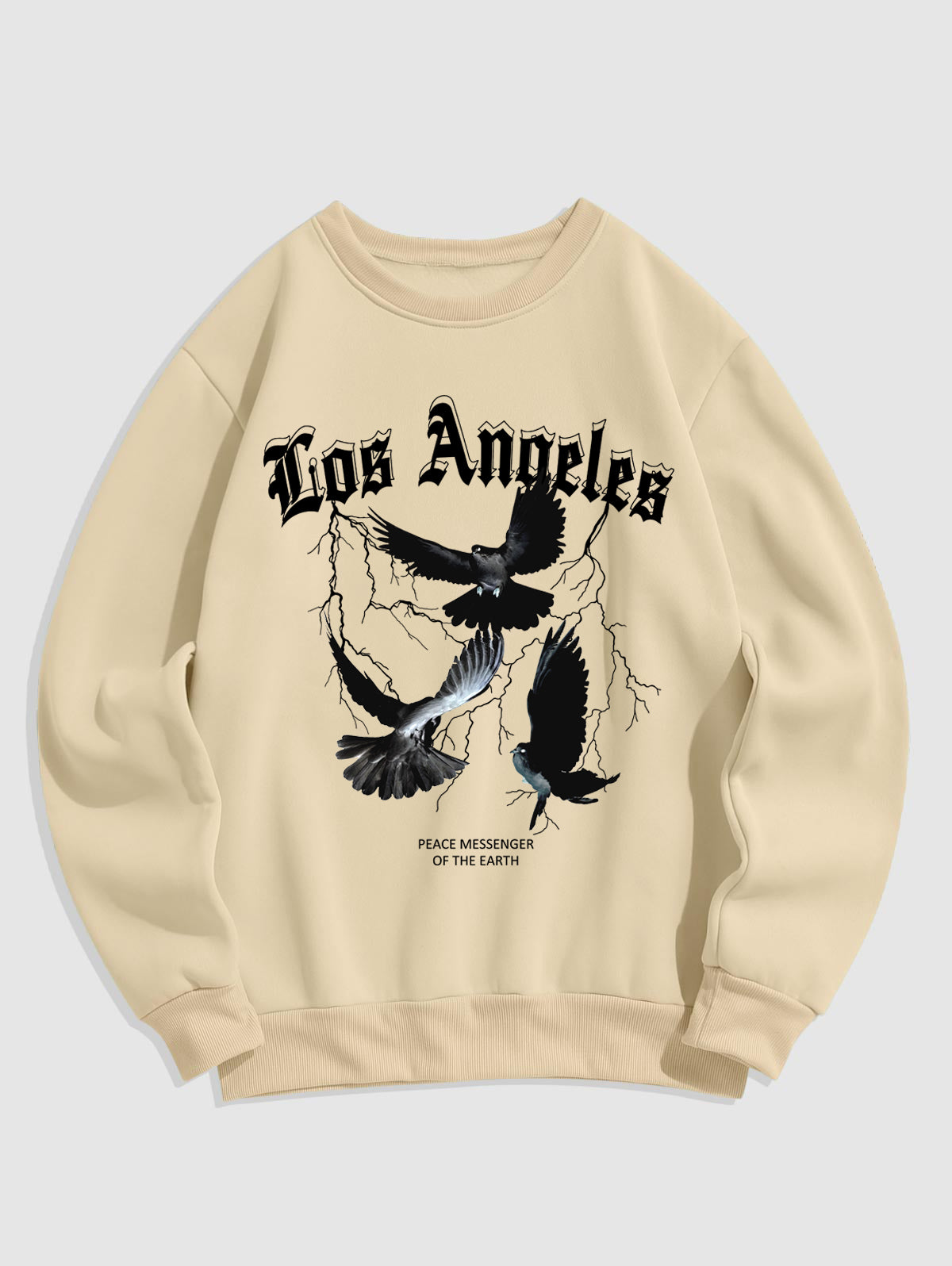 Men's Los Angeles Eagles Printed Fleece-lined Crew Neck Pullover Sweatshirt