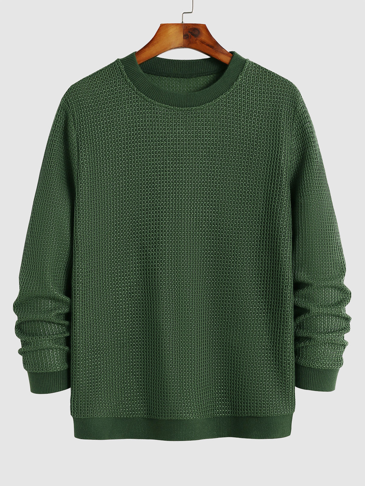 Men's Daily Casual Crew Neck Solid Color Long Sleeve Jumper Sweater