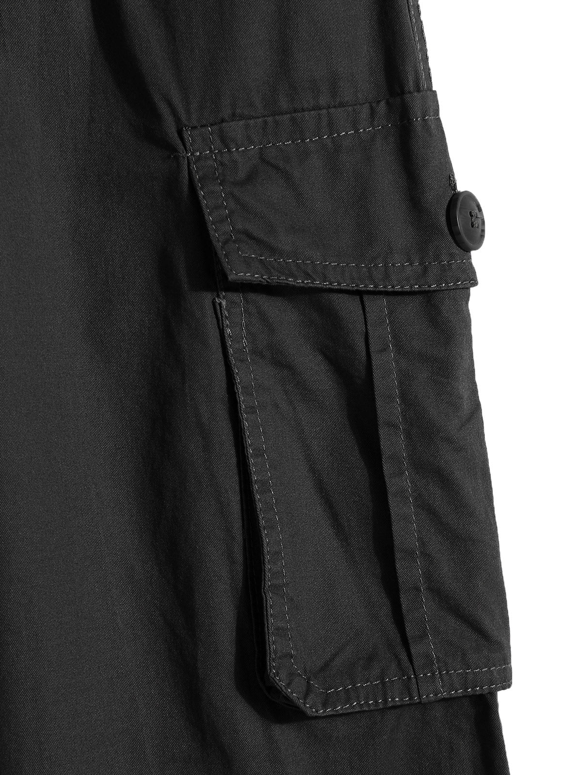 Men's Solid Color Drawstring Casual Streetwear Straight Leg Cargo Pants